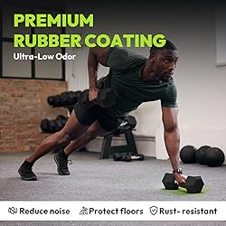 Hex Dumbbell Rubber Encased Strength Training