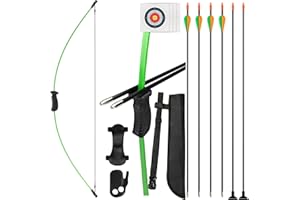 REAWOW Recurve Bow and Arrow Set 15 Pounds Archery Target Practice Bows for Beginners Left &Right Hand Bow Gifts for Outdoor Target Practice