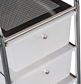 Oypla Mobile Makeup Salon Trolley with 4 Clear Drawer Storage view 7