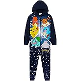 Pokemon Kids Fleece Hooded Jumpsuit, One-Piece Pajamas with Pockets, Pikachu Sleepwear, Lounge Wear, Gifts for Boys and Girls