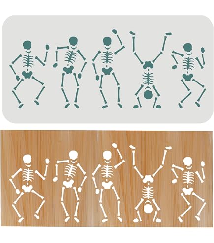 Skeleton Hand Stencil For Painting - Reusable Mylar Stencil For Halloween Crafts & Wall Art