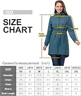 33,000ft Womens Rain Jacket Waterproof Packable Hooded Long Coat Moroccan Blue view 6