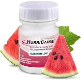 HurriCaine Topical Anesthetic Oral Gel, 20% Benzocaine, Watermelon, 1 oz | Dye-Free Tooth Pain Relief &amp; Canker Sore Treatment, Fast-Acting Oral Pain Relief for Gum &amp; Other Minor Mouth Irritations