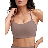 PAVOI ACTIVE Yoga Racerback Bras for Women - Buttery Soft Low Support Scoop Neck Y-Back Thin Strap Sports Bra - FlexFlow