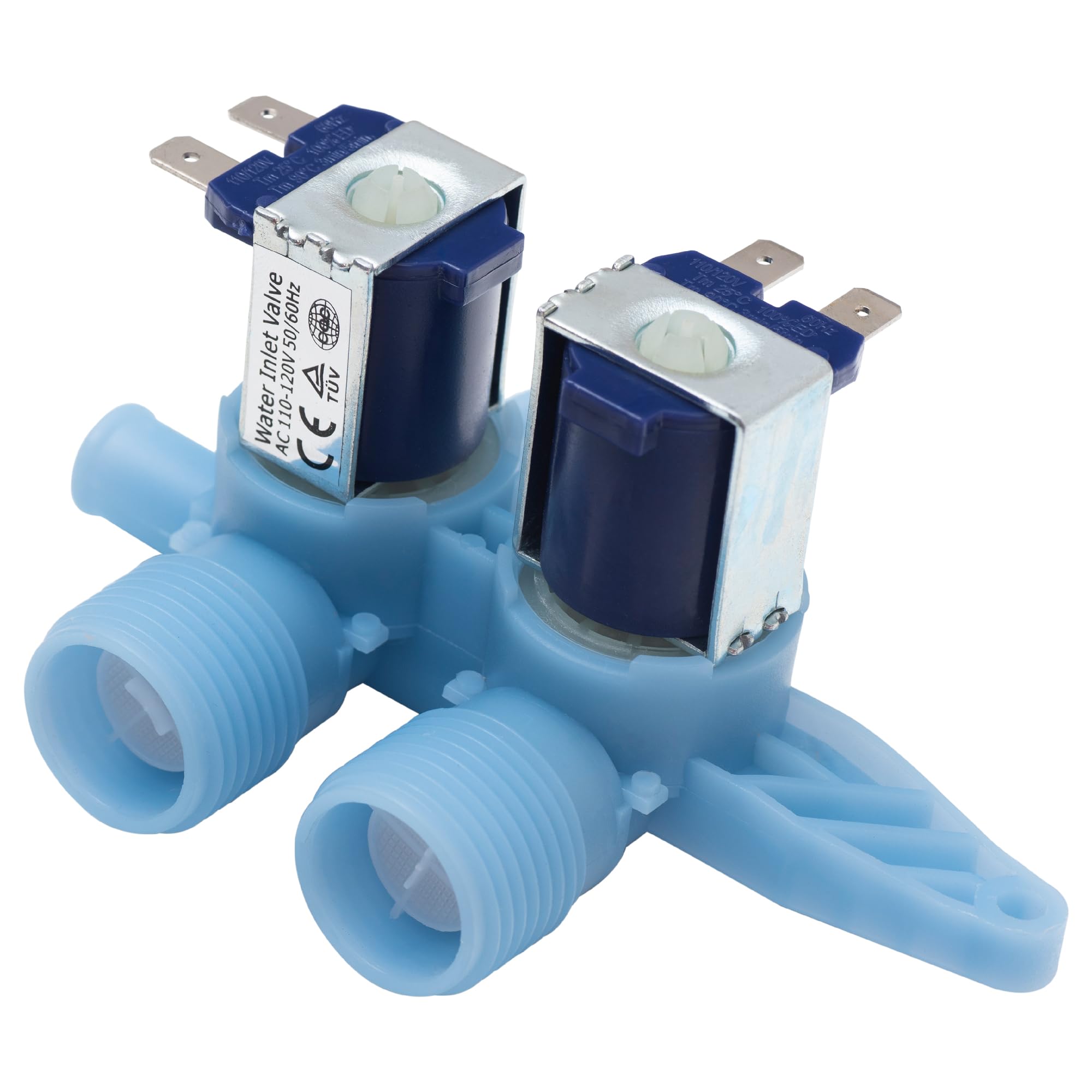 Photo 1 of BlueStars Upgraded WH13X10024 Washer Water Inlet Valve Replacement Part – Compatible with G.E & Hotpoint Washers – Replaces WH13X0086 PS1155105 AP3861119 1159233 WH13X10019 WH13X0087