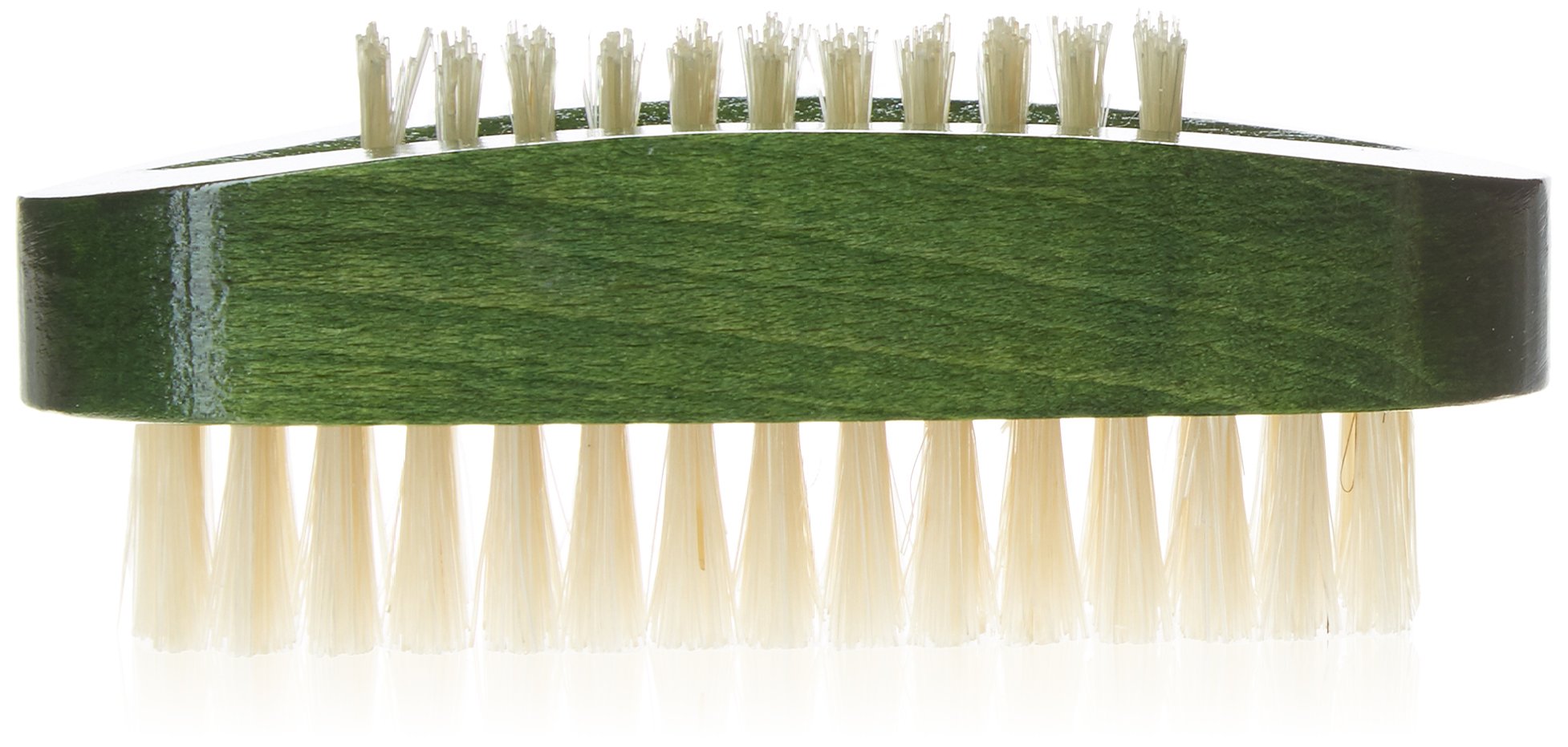 Kent Brushes Natural White Bristle Nail Brush Green