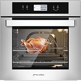 ThermoMate 24 Inch Electric Wall Oven, ETL Certified, 2.6 Cu.Ft. Convection Ovens with 12 Functions, 3D Heating, 3100W, Sensor Touch Control, Safety Lock, Stainless Steel
