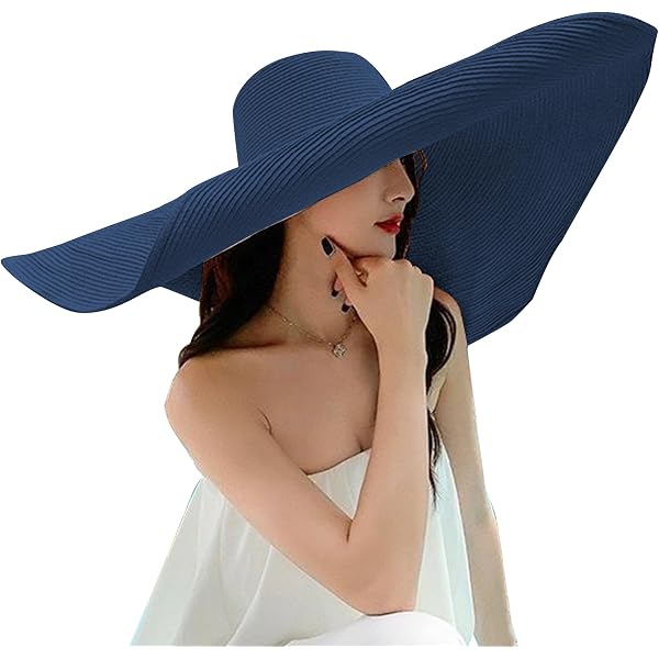Amazon.com: Oversized Beach Straw Hat for Women, Fashion  display picture 3