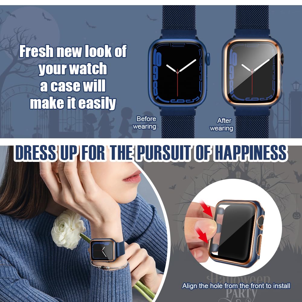 top4cus 45mm Case Compatible with Apple Watch, with