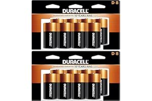 Duracell - CopperTop D Alkaline Batteries with recloseable Package - Long Lasting, All-Purpose D Battery for Household and Bu