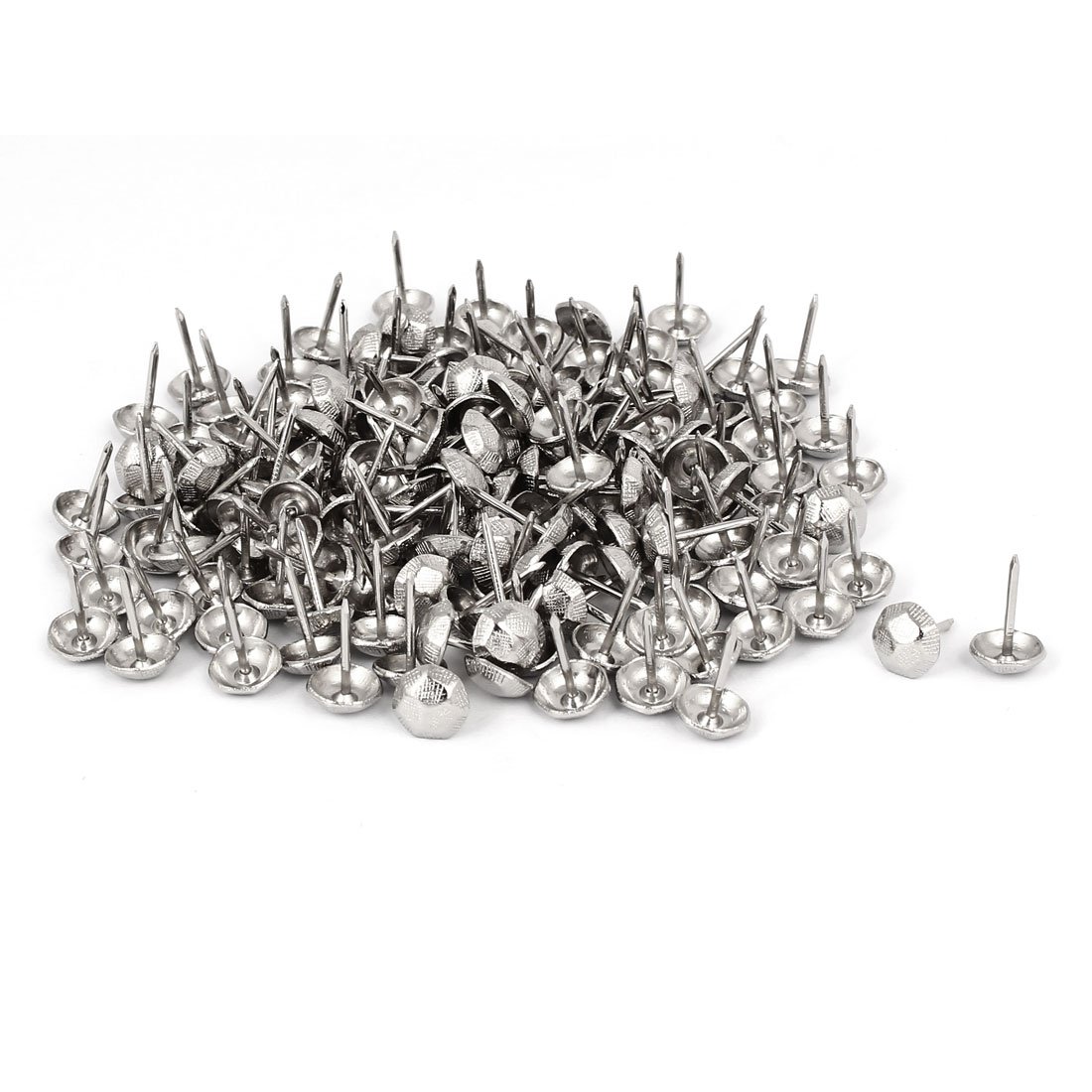 Sourcingmap 7/16 Inch Dia Stainless Steel Thumbtack Upholstery Decorative Nail Thumb Tack 150PCS