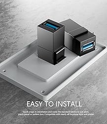USB 3.0 Keystone Jack Inserts, 5pcs USB to USB