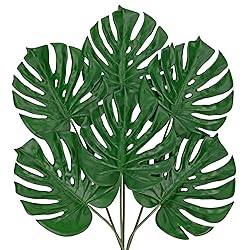 DILATATA 6 Pack Artificial Monstera Leaves with