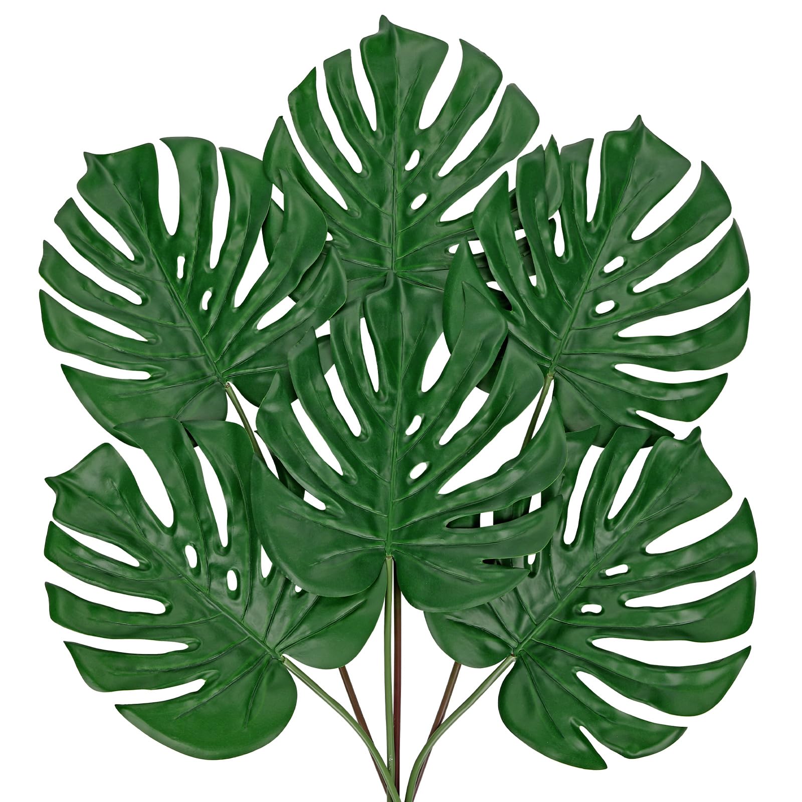 DILATATA 6 Pack Artificial Monstera Leaves with