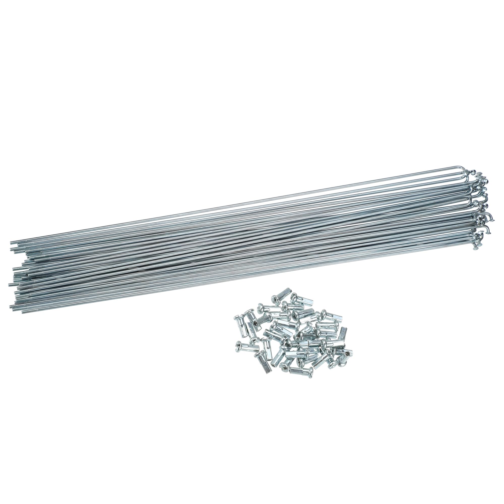 VekAuto 36 Pcs 14G J Bend Bicycle Spokes, 290mm Universal Steel Silver Tone