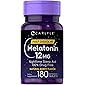 Carlyle Melatonin 12 mg Fast Dissolve 180 Tablets | Nighttime Sleep Aid | Natural Berry Flavor | Vegetarian, Non-GMO…