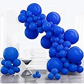 PartyWoo Royal Blue Balloons 100 pcs Different Sizes of 18 12 10 5 Inch Dark Blue Matte Balloon Arch Kit Garland for Graduation 4th of July Baby Shower Birthday Party Decorations Blue-Y59