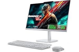 Lenovo 24'' All in One Desktop with Office 365 for The Web, Intel Ultra-Fast 4-Core, Full HD Display, 16GB RAM, 1TB Storage(512GB SSD & 512GB External Drive), Wi-Fi 6, Win 11, Wireless KB & Mouse
