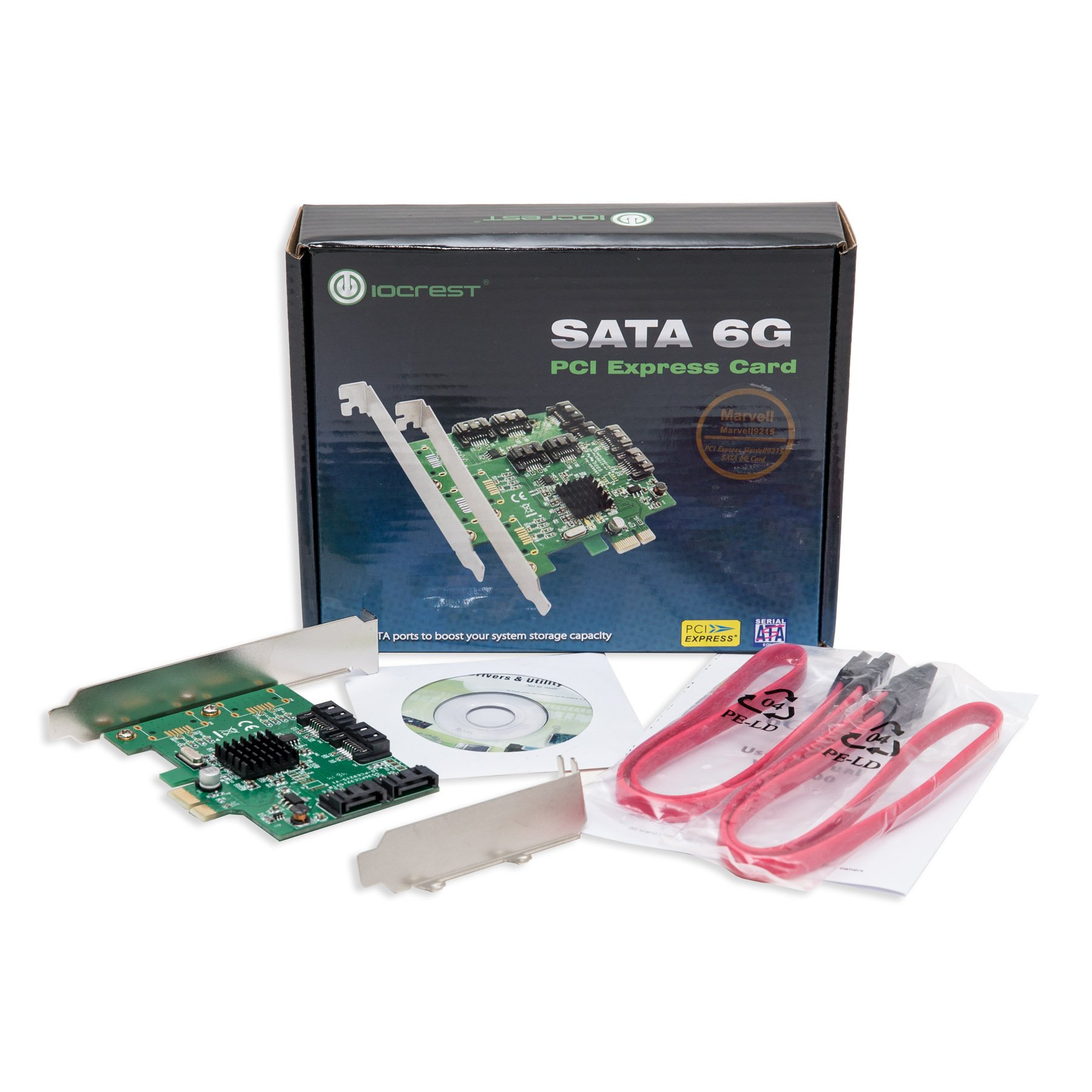 Scheda Controller PCIe 4 Porte SATA III 6Gbps - Chipset Marvell 88SE9215 - Foto 7