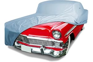 iCarCover Custom Car Cover for 1950-1957 Chevy Bel Air 2-Door, 4-Door, Waterproof All Weather Rain Snow UV Sun Protector Full Exterior Weatherproof Indoor Outdoor Car Cover with Strap