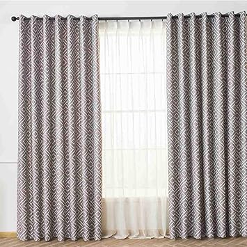 Window Treatment Grommet Curtain Liner Square Pattern Print 80 X