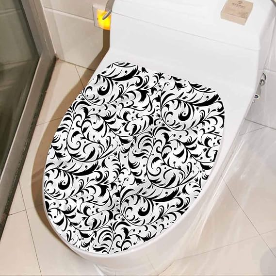 Toilet Seat Stickers Decals Floral, Seasonal Nature Abstract Removable
