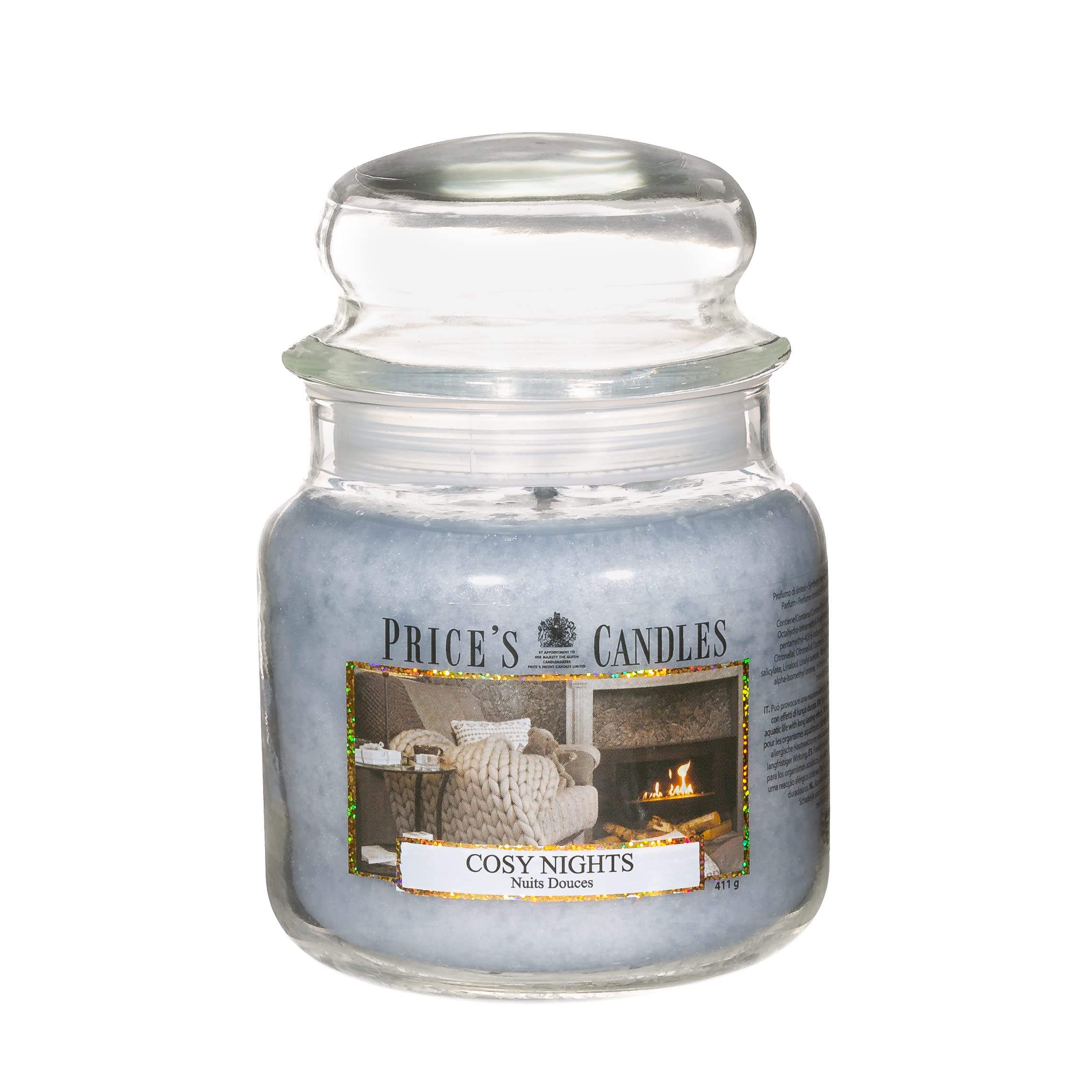 Price's - Cosy Nights Medium Jar Candle - Sweet, Delicious, Quality Fragrance - Long Lasting Scent - Up to 90 Hour Burn Time