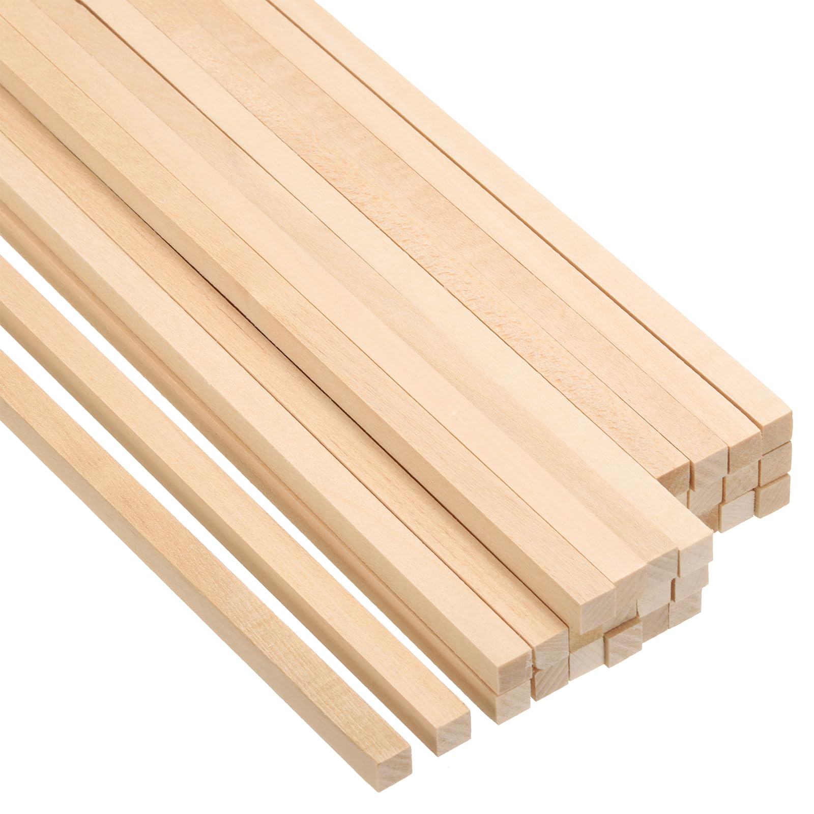 PATIKIL 5/16 Inch Dowel Rods Wood Sticks, 30 Pcs 12 Inch Long Square Wooden Dowels Unfinished Hardwood Sticks for Craft DIY Supplies