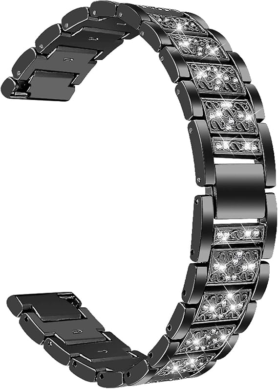 zrshygs DiamantEdelstahlUhrenarmband, MetallArmband für Fitbit Sense
