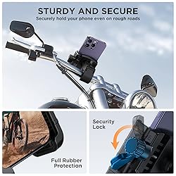 Miracase Motorcycle Phone Mount, [Support Video