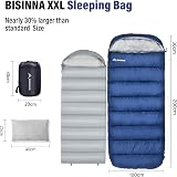 BISINNA XXL Sleeping Bag for Big and Tall Adults 3-4 Season Large Wide 230x100cm view 3