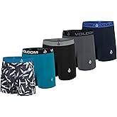 Volcom Mens Boxer Briefs 5 Pack Poly Spandex Performance Boxer Briefs Underwear