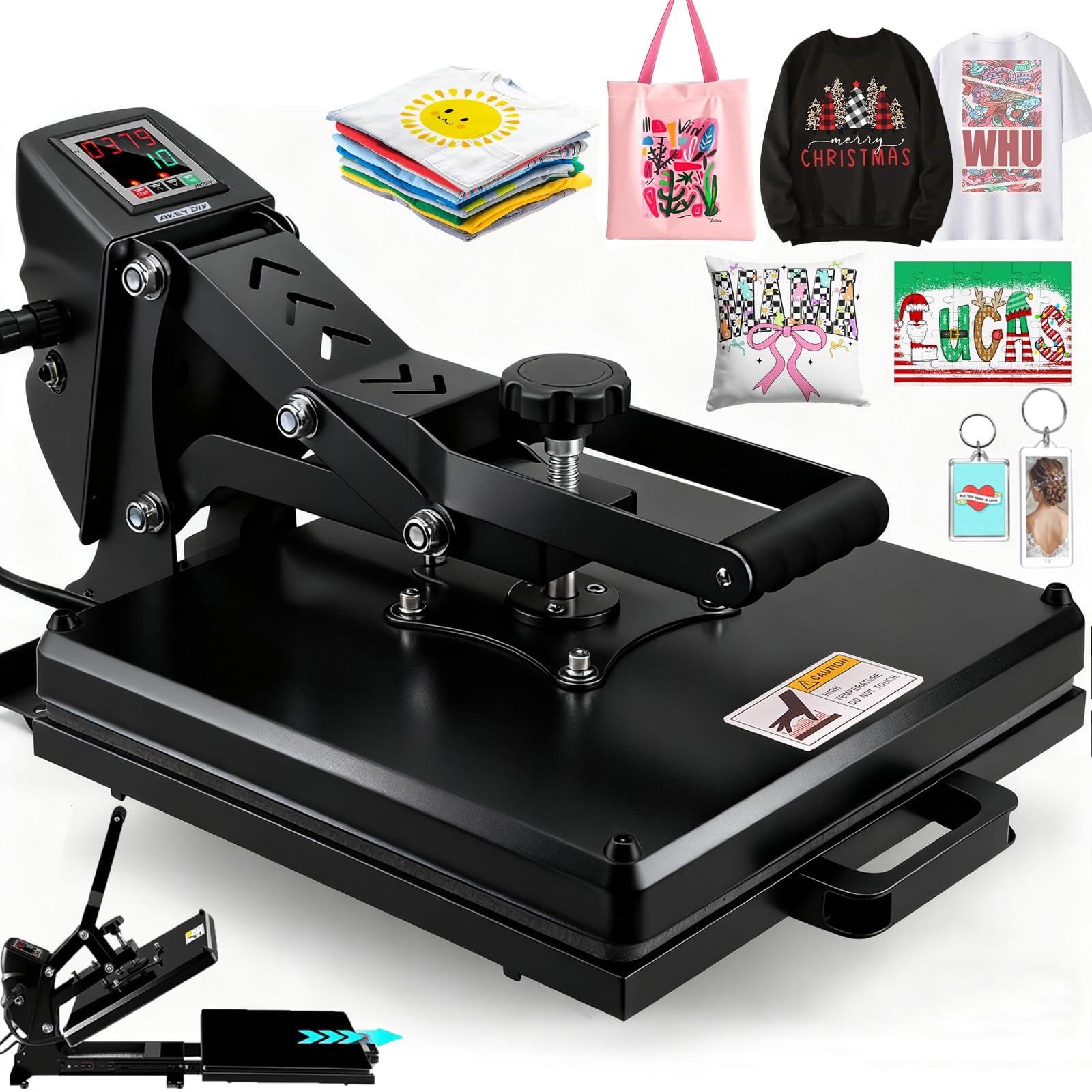 Photo 1 of ***SIMILAR ITEM****
Whubefy Upgraded Heat Press 15x15 Slide Out, Industrial-Quality Digital Sublimation Heat Transfer Machine w/5 DTF Transfer Sheets, Clamshell Heat Press Machine for T-Shirts, Bags, Mouse Pads & More