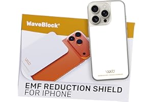 WAVEBLOCK EMF Blocker for Cell Phone - Made for iPhone 16/16 PRO - The Only Patented, Real Scientifically Backed, Lab-Tested 5G-Shield Sticker to Protect You & Your Loved Ones - USA Made White
