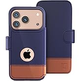 LUPA Legacy for iPhone 17 Pro Wallet Case, Ultra Slim & Protective, Shockproof, Credit Card Holder, Wireless Charging Compatible, Premium Vegan Leather, Folio Cover (6.3") Desert Sky (Blue & Brown)