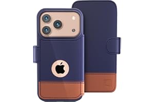 LUPA LEGACY For iPhone 17 Pro Max Wallet Case, Ultra Slim & Protective, Shockproof, Credit Card Holder, Wireless Charging Compatible, Premium Vegan Leather, Folio Cover (6.9") Desert Sky (Blue & Brown)