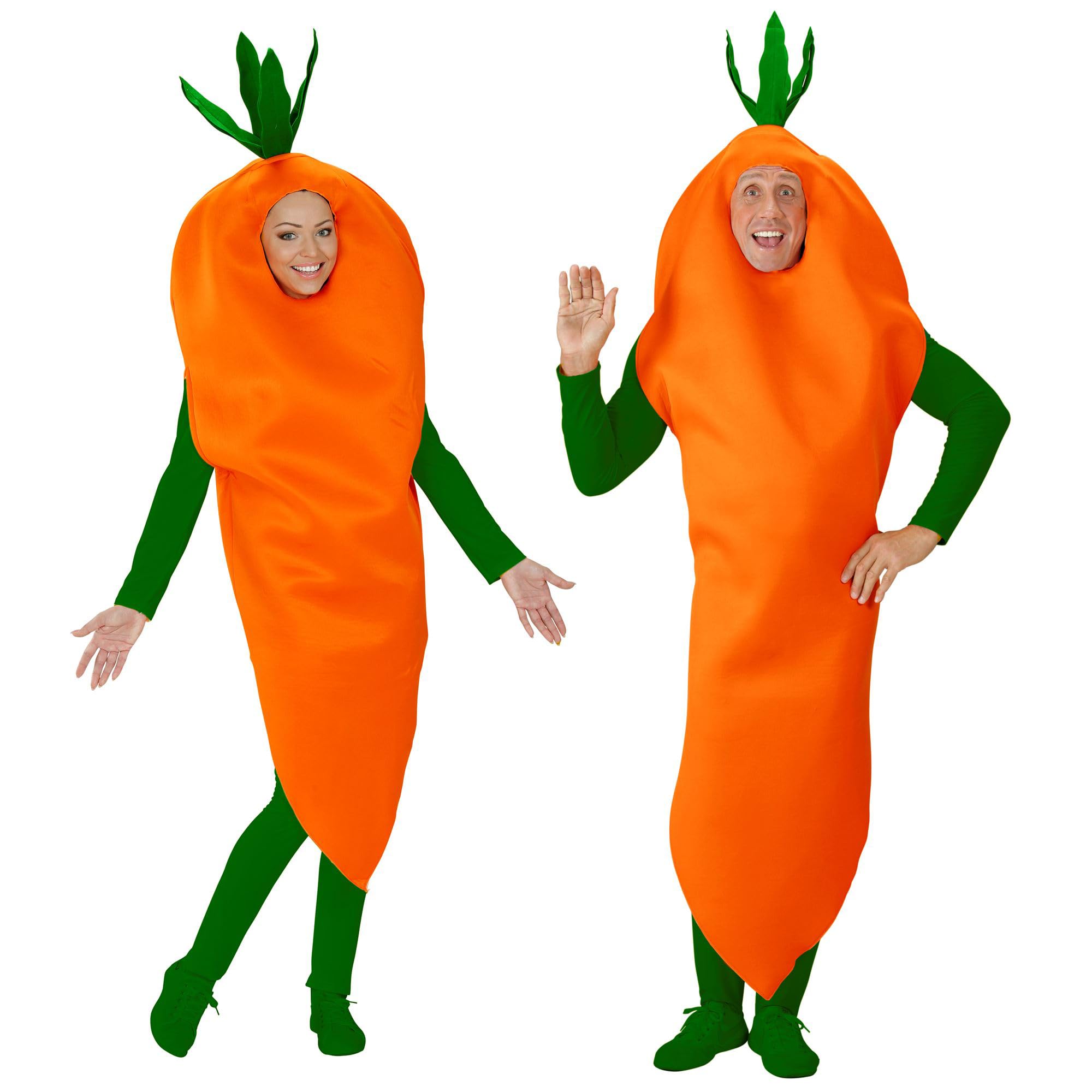 W WIDMANN MILANO Party Fashion - Carrot Costume for Adult, Food, Vegetables, Greens, Nature, Vegetable Garden, Carnival, Theme Parties, Size S