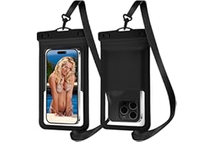 MOLOPPO Waterproof Phone Pouch, with Interior Card Holder, Large Dry Phone Case for iPhone 17 16 15 14 13 Pro Max, Beach Vacation Essentials,1 Pack,Black