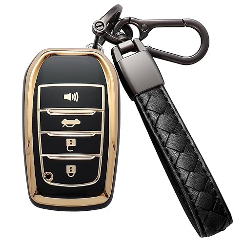 Hoespen for Toyota Key Fob Cover TPU with Keychain Key Case Holder