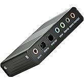 Sound Card,Optimal Shop 6 Channel External Sound Card USB 2.0 External 5.1 Surround Sound Optical S/PDIF Audio Sound Card Ada