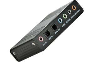 Sound Card,Optimal Shop 6 Channel External Sound Card USB 2.0 External 5.1 Surround Sound Optical S/PDIF Audio Sound Card Ada