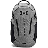 Under Armour Unisex-Adult Hustle 6.0 Backpack, (026) Castlerock Full Heather/Black/Black, One Size Fits Most