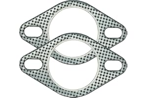 SHINTONES 2 PCS 2.5 Inch 2-Bolt Exhaust Flange Gasket Turbo/Manifold/Header Down/Dump Pipe Flange,High Temperature Graphite for Headers, Catback, Axleback,MLSG High Temp Exhaust Gasket HD: 96~116mm