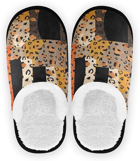 leopard skin slippers