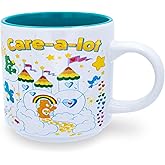 Care Bears "Care-A-Lot" Allover Icons Ceramic Coffee Mug | Coffee Cup For Cocoa, Tea, Beverages | Holds 13 Ounces