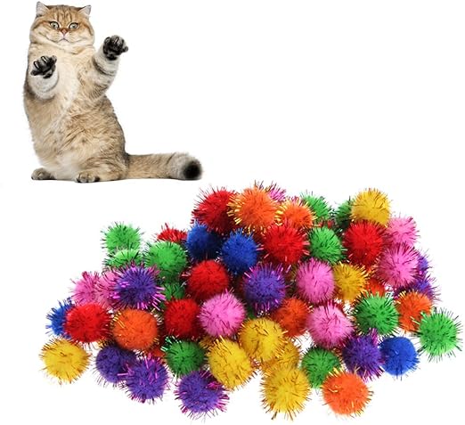 cat glitter balls