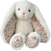 okegztoa Floral Bunny Stuffed Animal Cream French Style Blossom Romantic Rabbit Plush Toy Easter Stuffers Birthday Gifts Girlfriend Kids Party Favors Home Aesthetic Bedroom Decoration 8.6 Inch 9.5 oz