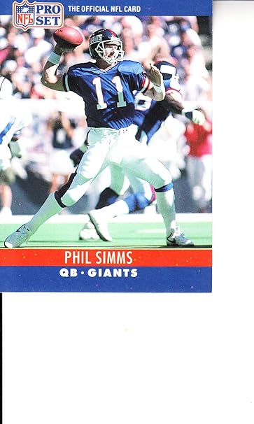 Amazon 1990 Pro Set 230 Phil Simms Football Card Sports 