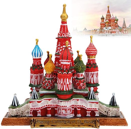 Amazon Co Jp 建物モデル 聖ワシリイ大聖堂 ロシア建築彫刻 彫像家の装飾 建築モデル 小さな彫刻 ランドマーク建築モデル ポリレジン お土産ギフト ホーム キッチン