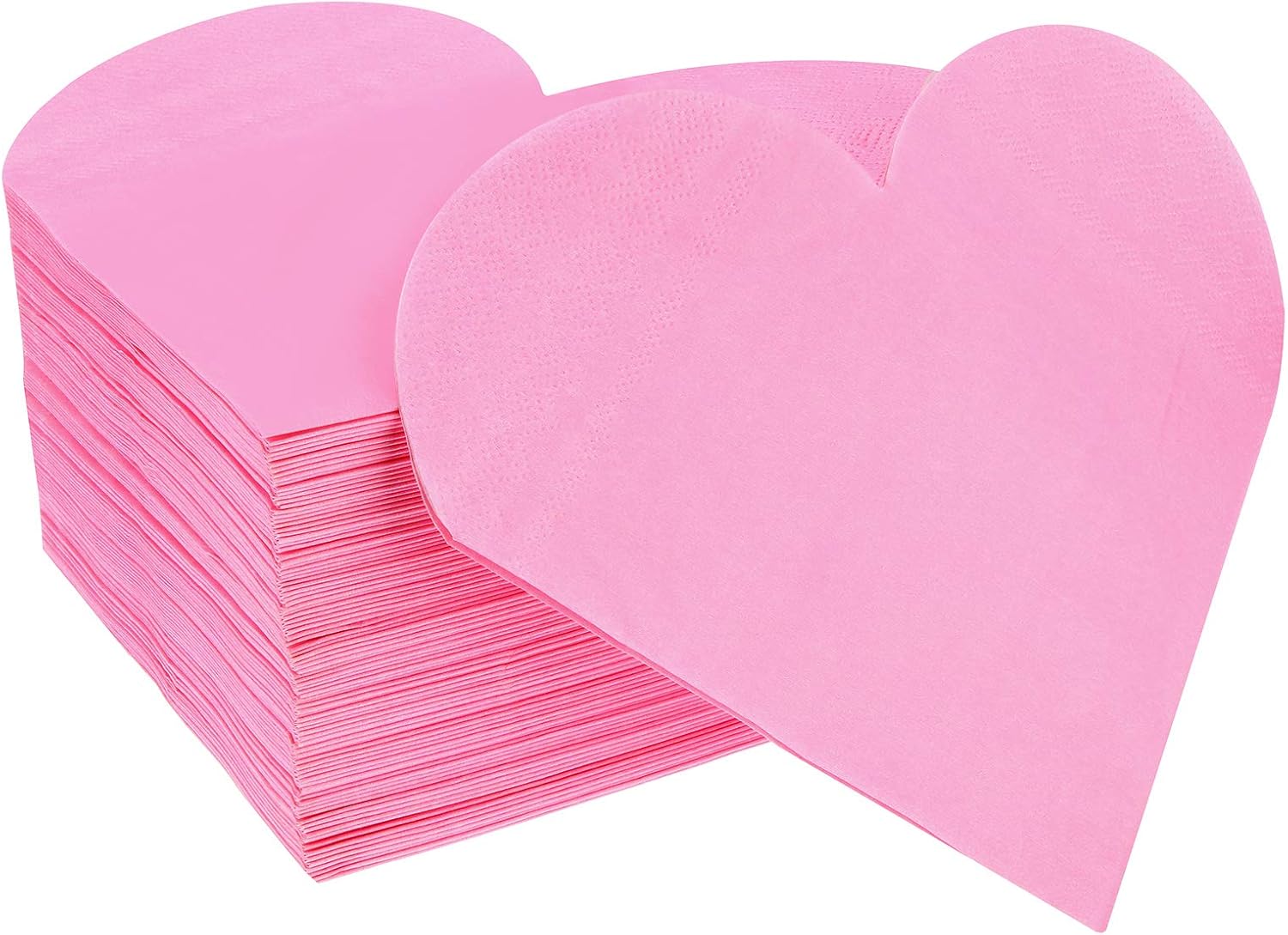 100 Pieces Heart Paper Napkins Valentine's Day Paper